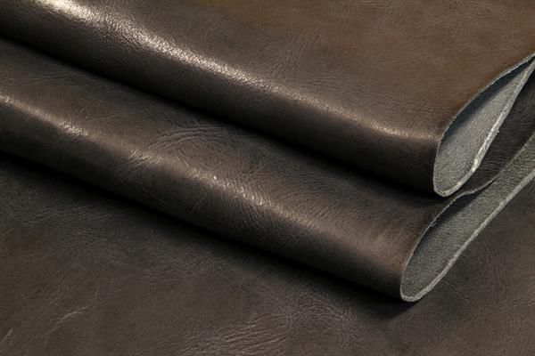 black buffalo finished leather